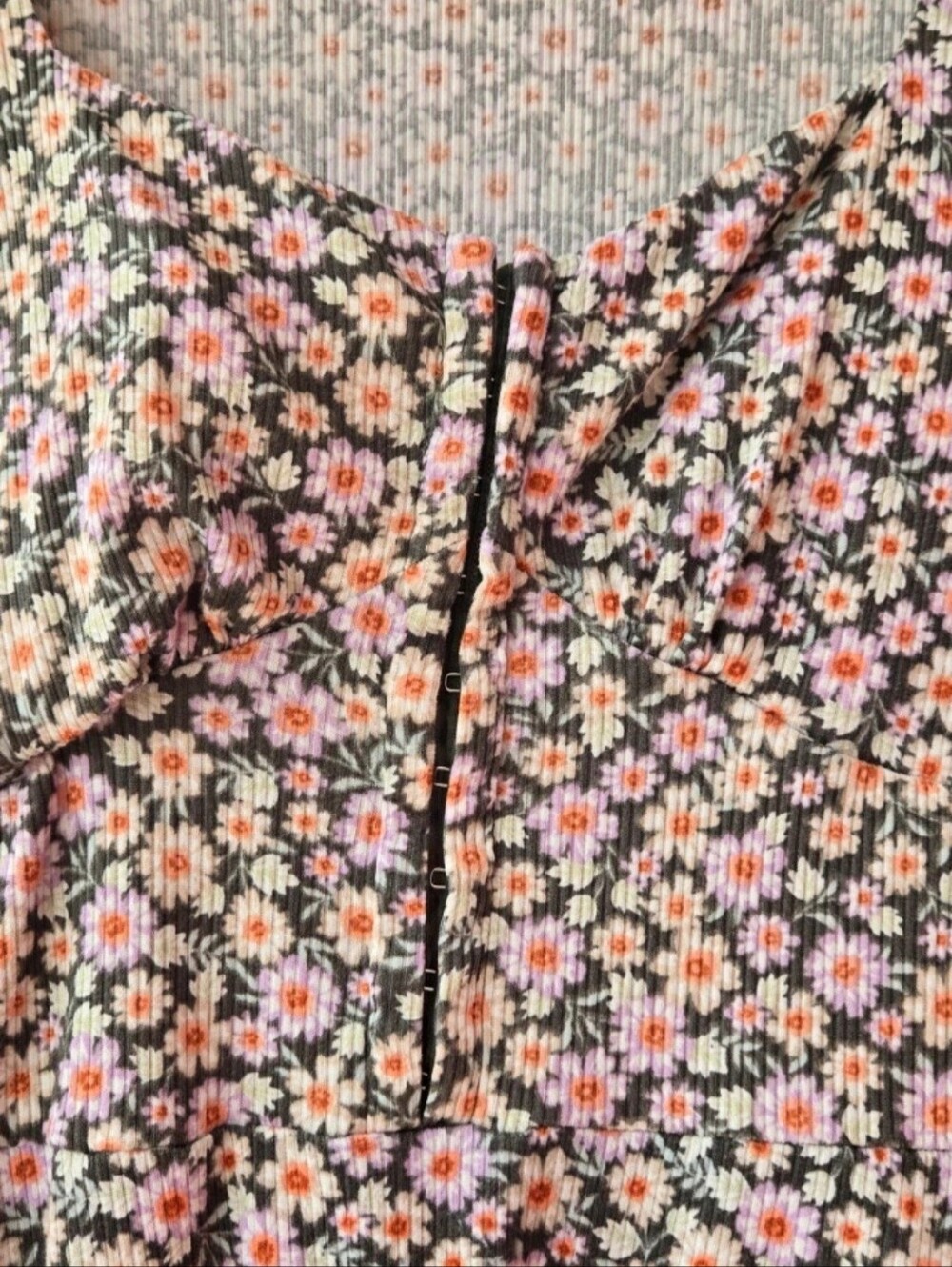 No Boundaries Floral Mini Dress — Pink, White, Black / Size L - Picture 3 of 6